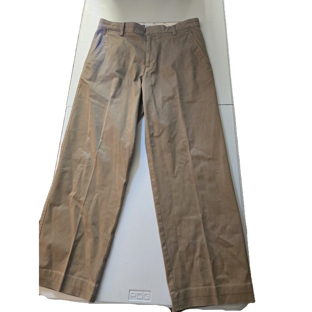 Bachrach Men's Regular Fit Casual Pants Low Rise Straight Tan Size 33x30 RN71961